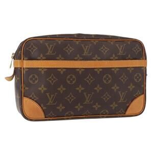 LOUIS VUITTON Monogram Compiegne 28 Clutch Bag M51845 LV Auth gh1430